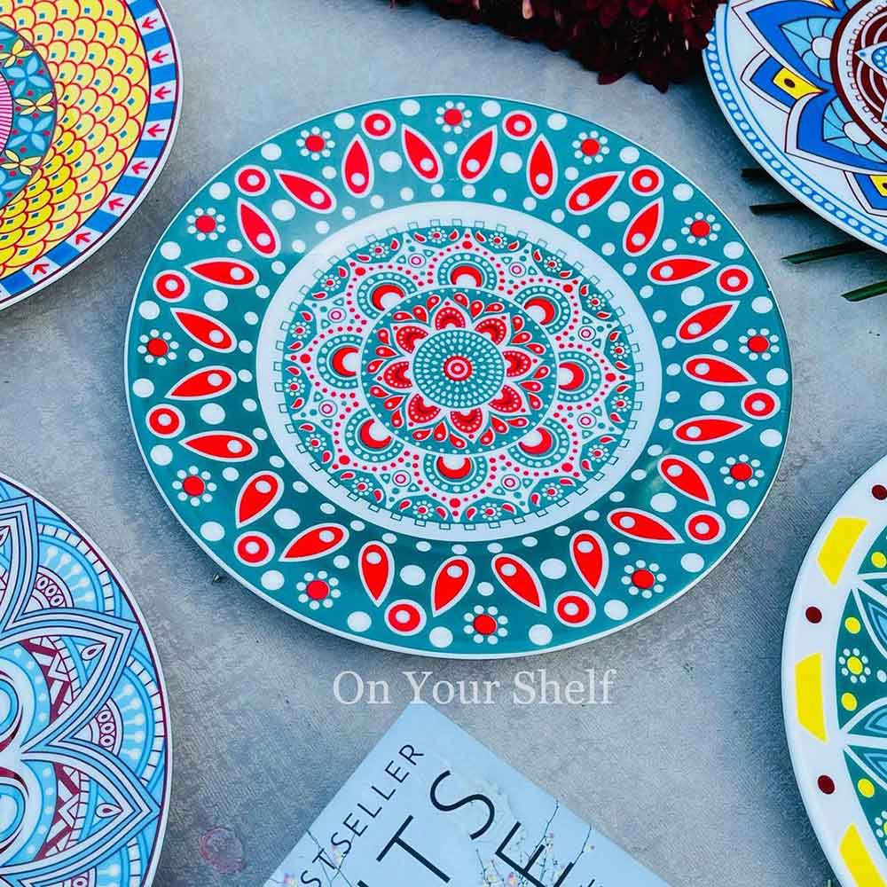 Ethnic Plates Green and Red1