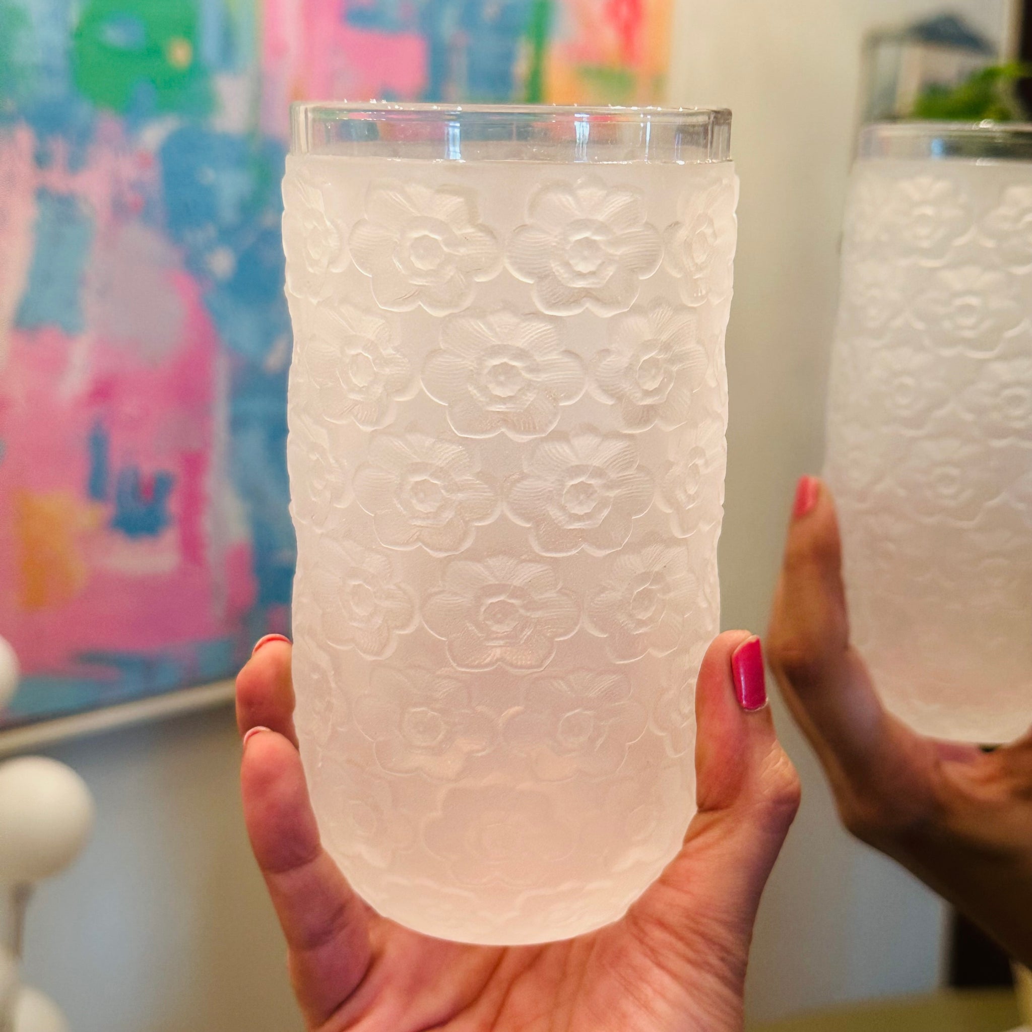 Eternal Petal Frost Full Glasses – Set of Six