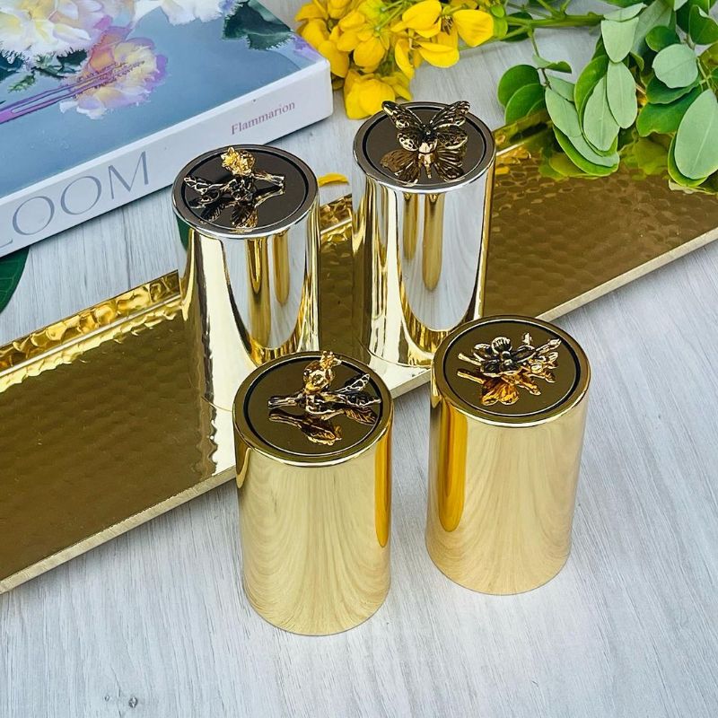 Toothpick Holder Silver Butterfly