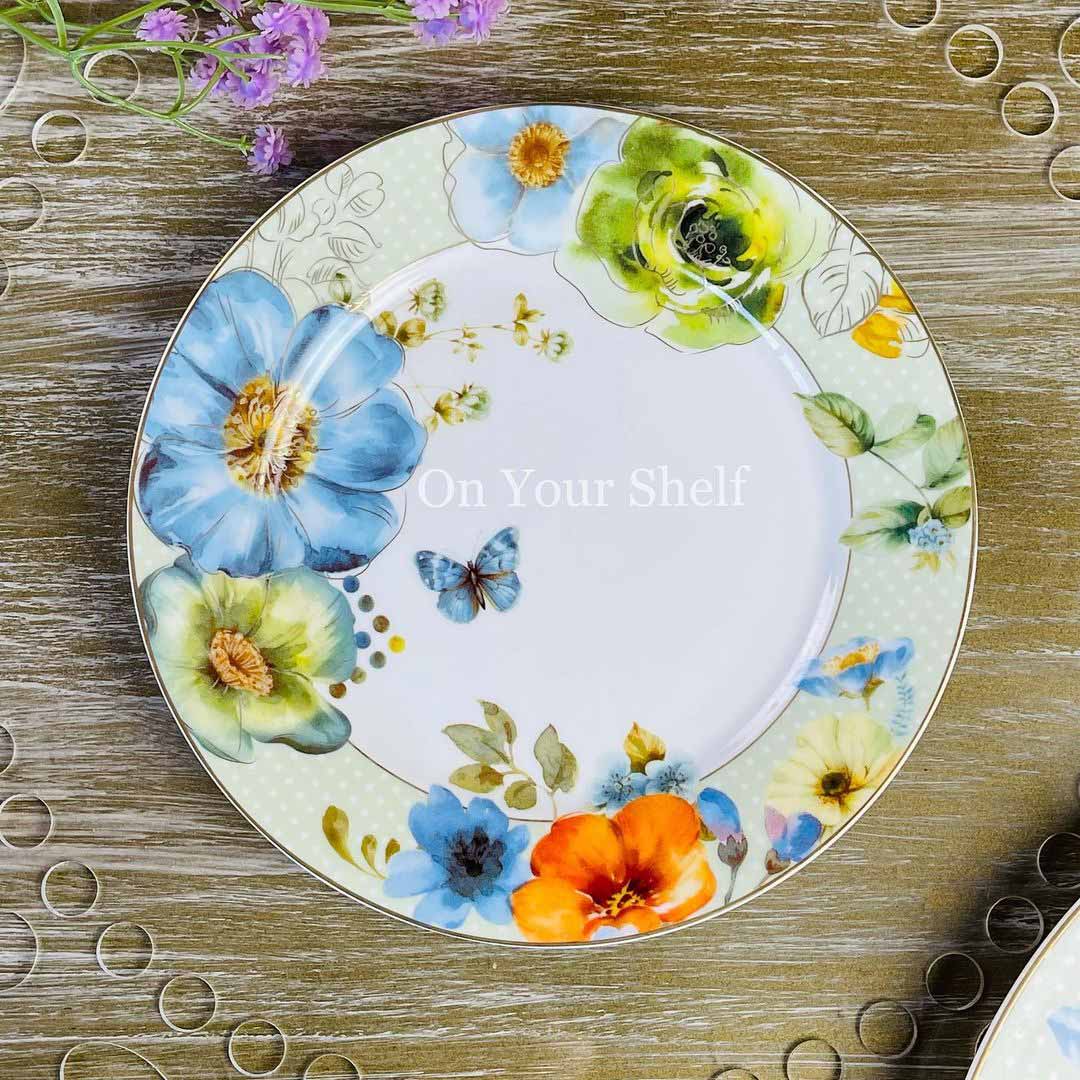 Dinner set 61 Piece Winter Feels-Butterfly Flowers