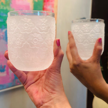 Eternal Petal Frost Half Glasses – Set Of Six