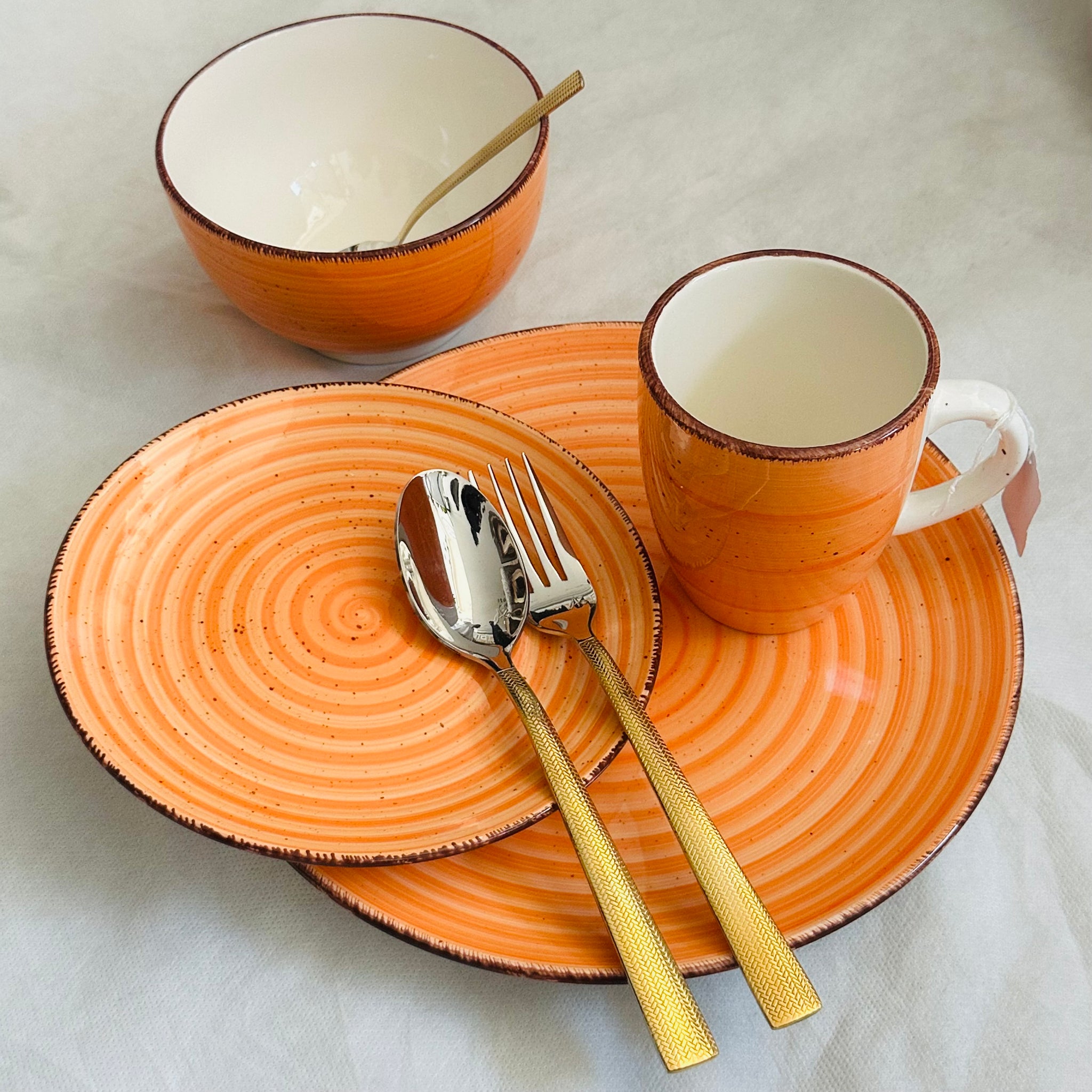 Tangerine Swirl Morning Set