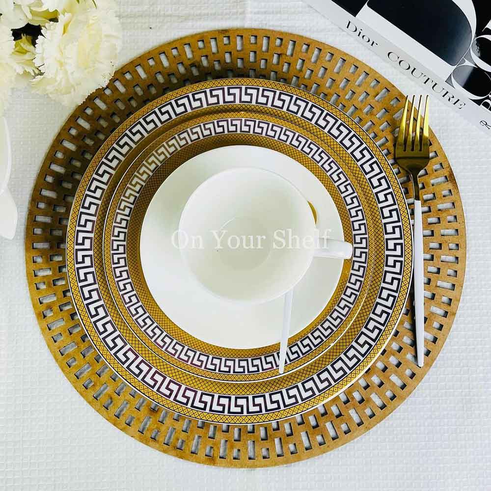 Tea Cup Saucer-Plain White Set of Six