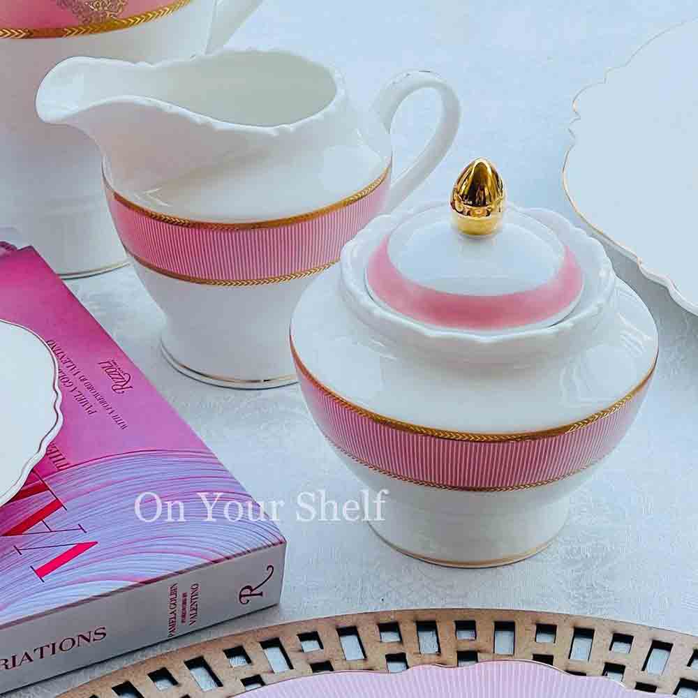 Angela Dreamy Pink (47 Piece Dinner Set)