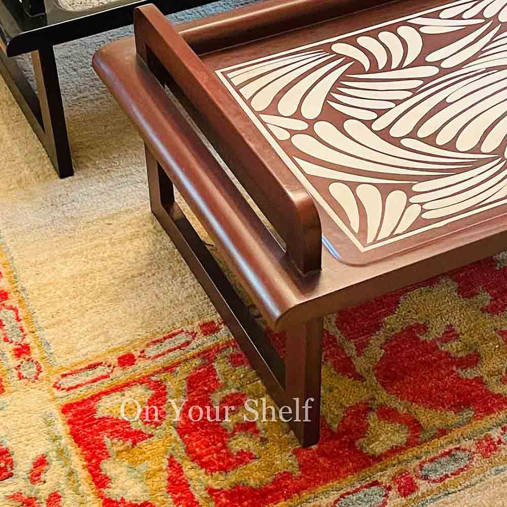 Breakfast Bed Tray - Brown White Brush Strokes