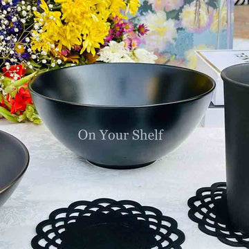 Stoneware Black Deep Bowl