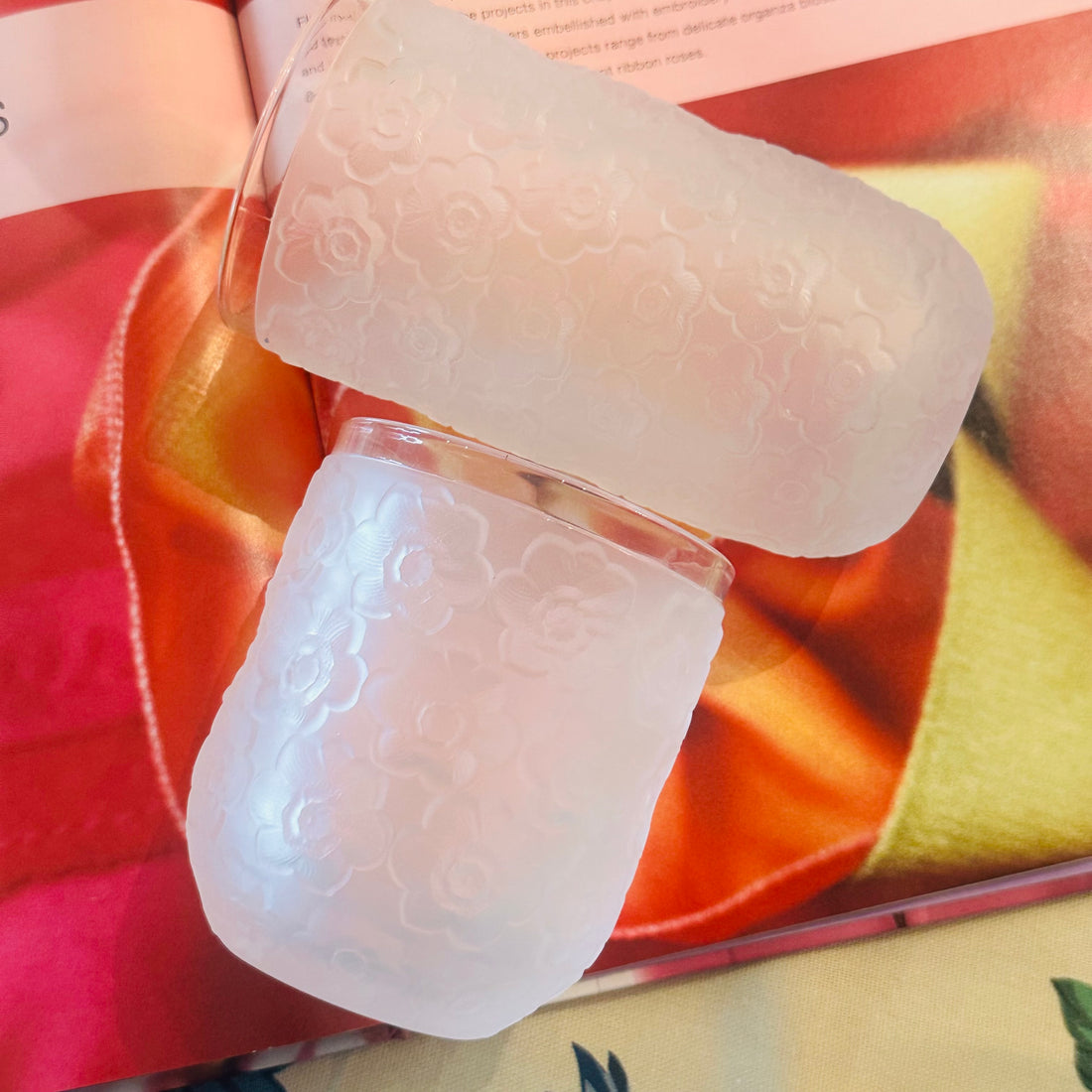 Eternal Petal Frost Half Glasses – Set Of Six