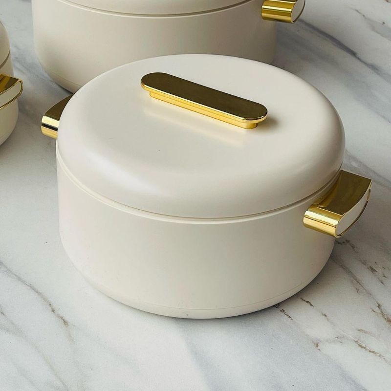 Insulated Casserole Hotpot White Forever Gold