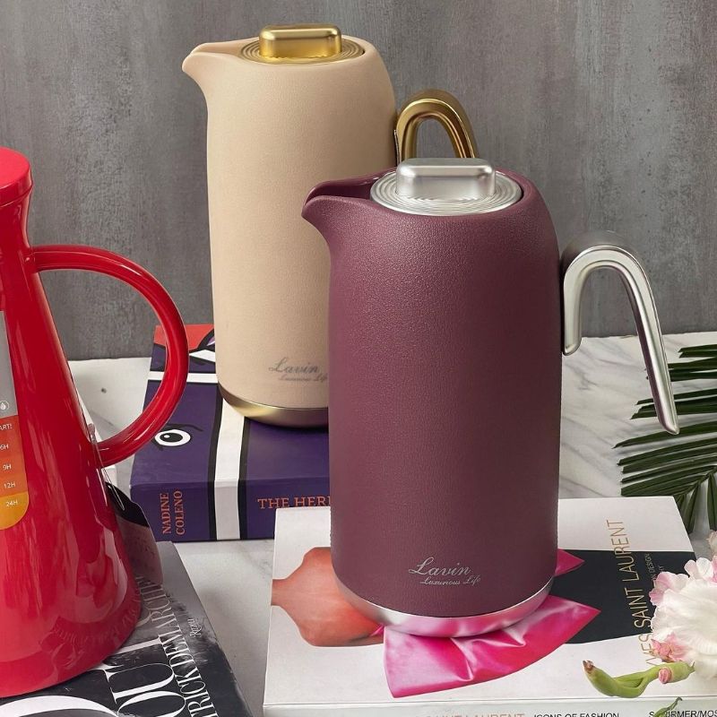Thermos Lanvin Vacuum Flask 1L Silver Mauve