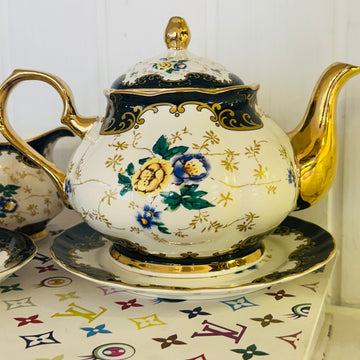 Imperial Midnight Charm 24 Piece Tea Set