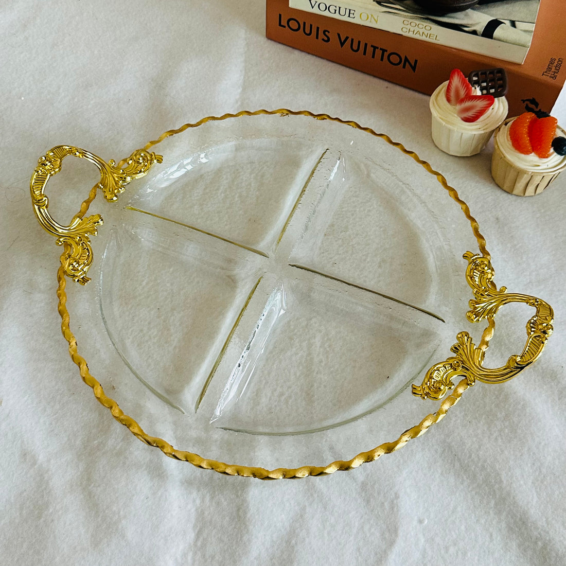 Glass Condiment Dish (4 compartment)