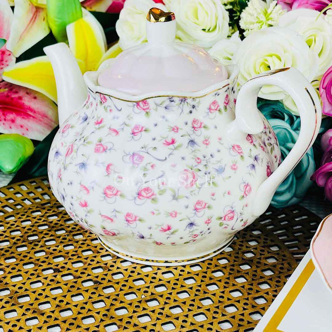 RA 24 Piece Tea Set Secret Garden Pink Dream