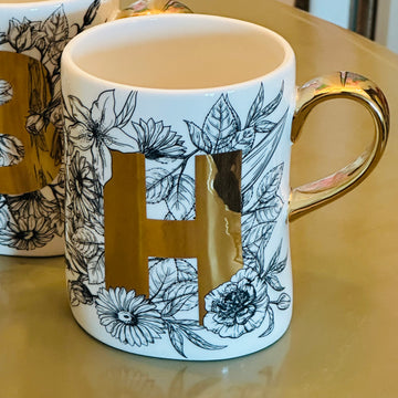 Golden Initials Mugs