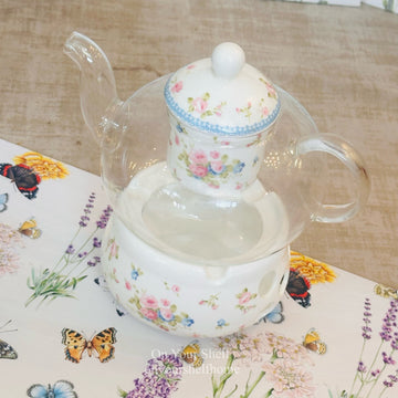 Petite Rose Warmer Teapot Set