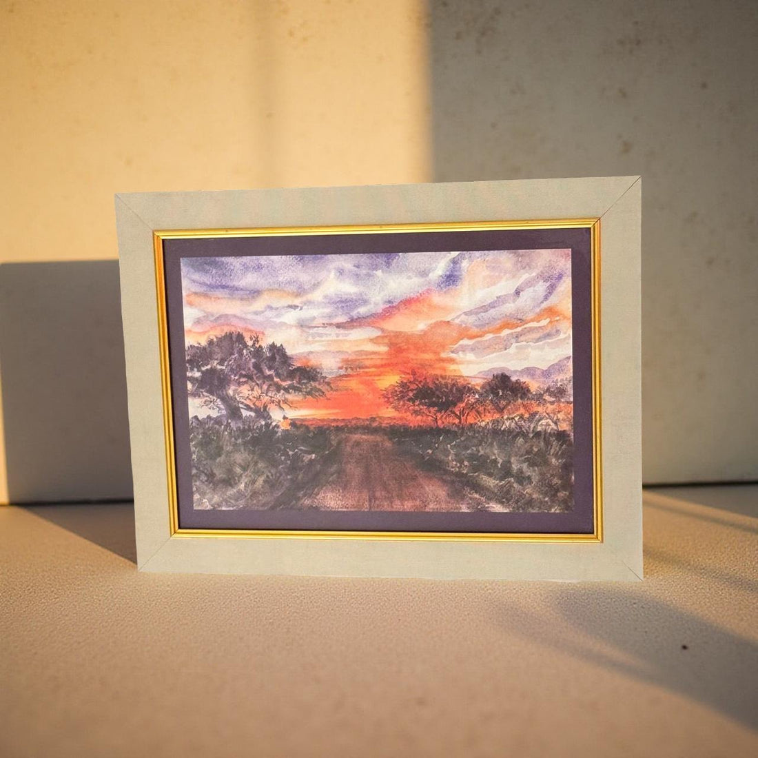 Field of Dusk
Original Watercolor Painting Fine Art Print by Saima Malik