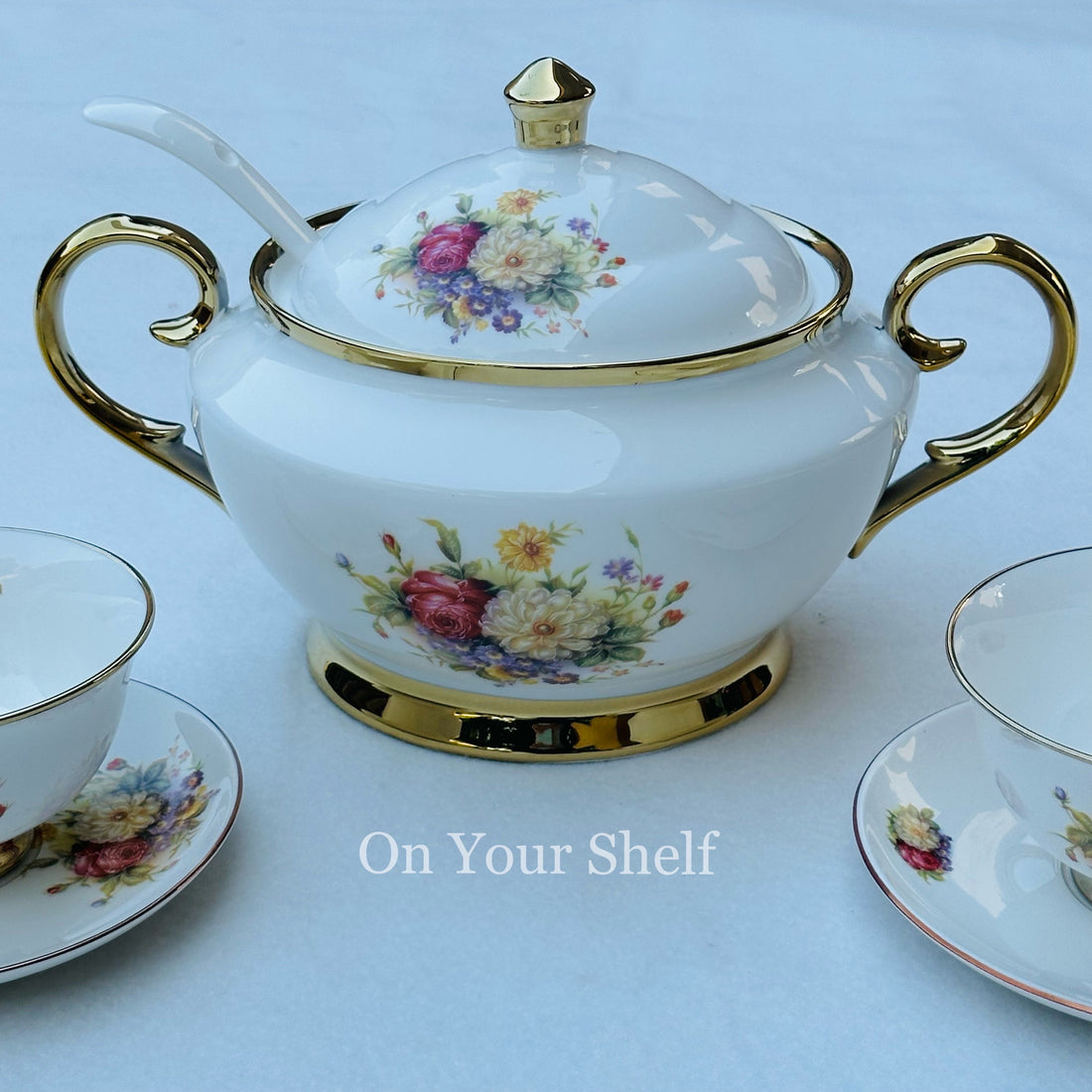 Beige Floral Soup Set (20 piece soup set)