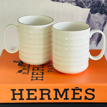 The White Series - The Embossed Lines Gold/Silver (Set Of Six Mugs)