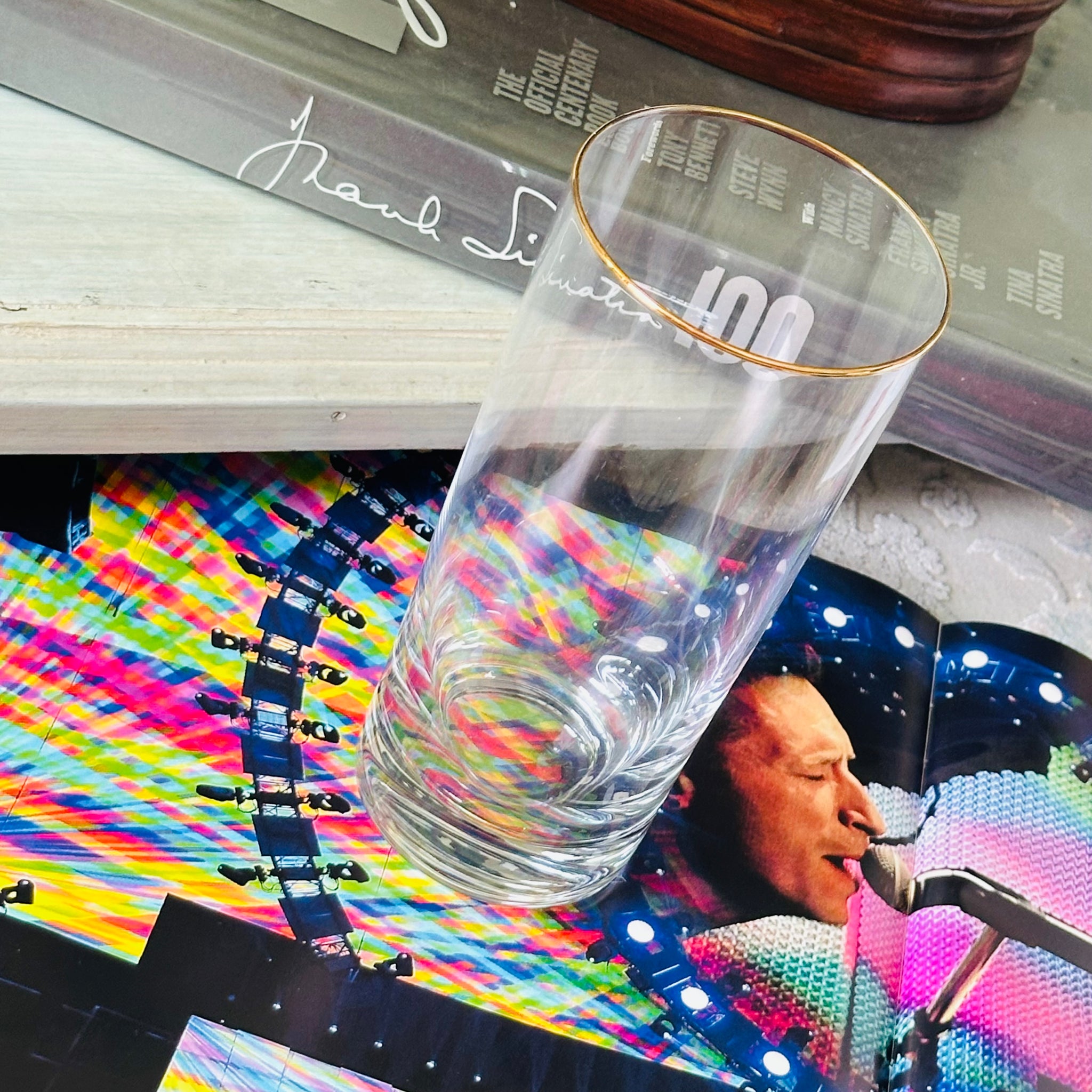 Golden Rim Elegance – Tall Glasses (Set of Six)