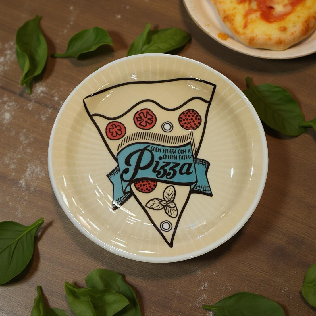 The Pizza Slice Porcelain Plate (Single Dinner Plate)