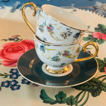 Victorian Garden Whispers (Set Of Six Cups & Saucers)