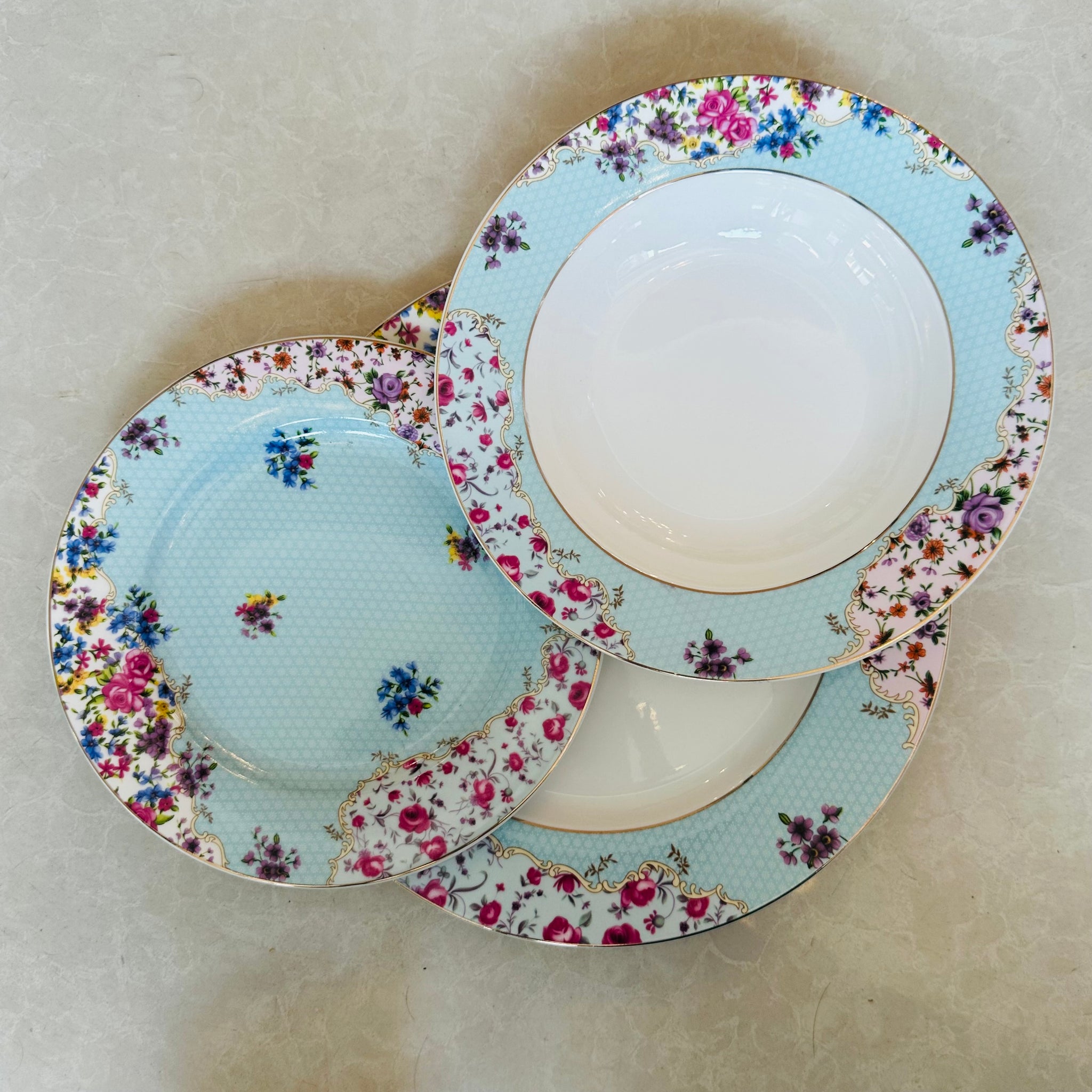Summer Blue Breakfast Set (20 Pieces)