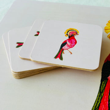 The Scarlet Plume Coaster Set (Set Of Six)