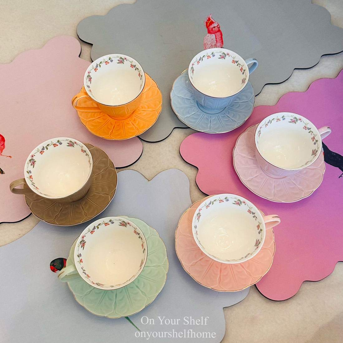 The Sweet Meadows (Set Of Six Cups & Saucers)