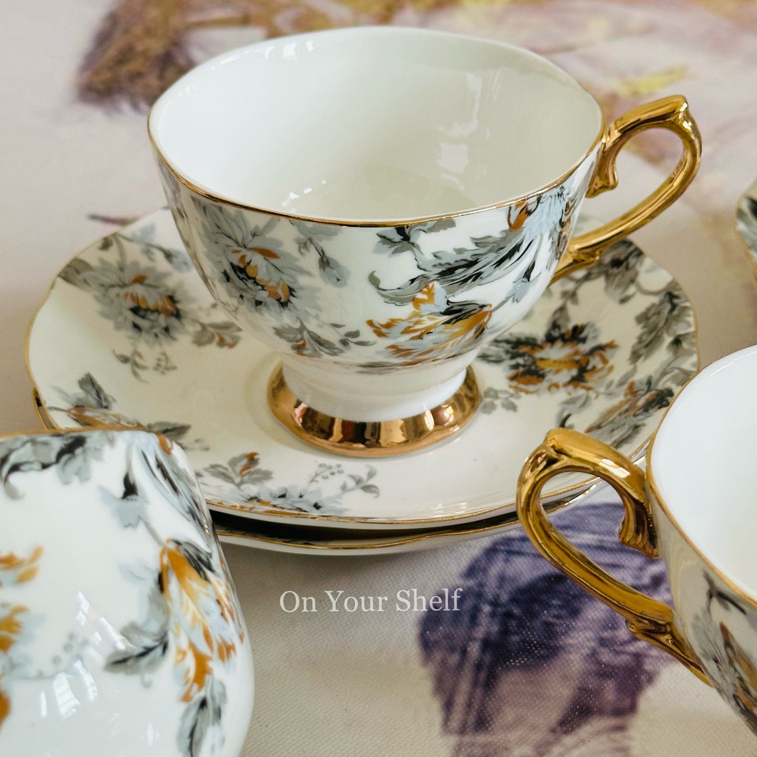 Winter Grey (Set Of Six TeaCups & Saucers)