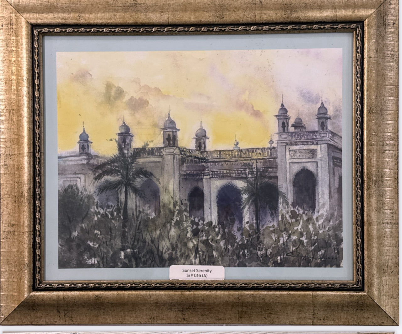 Sunset Serenity    Original Watercolor Painting Print by Saima Malik