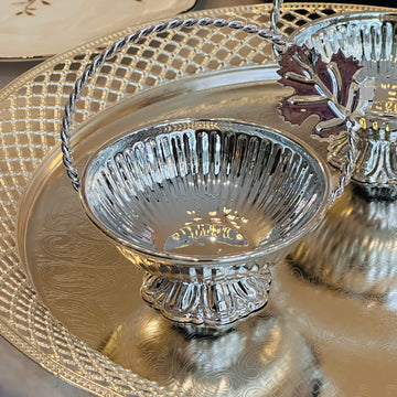 Dainty Silver Leaf Bowl