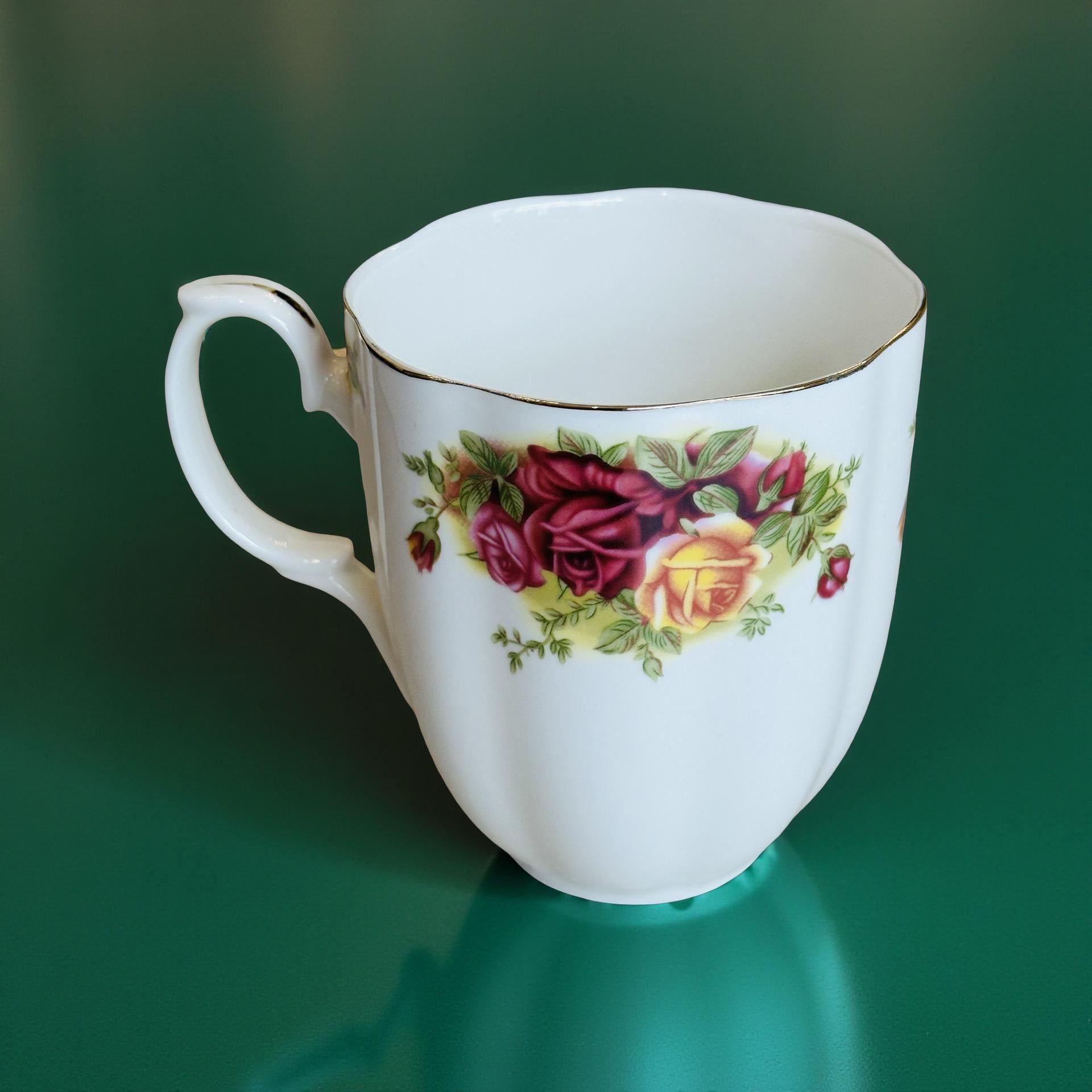 Secret Garden Floral Mug - Red Roses (Single Mug)