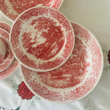 Victorian Red Charm (20 Piece Breakfast Set)