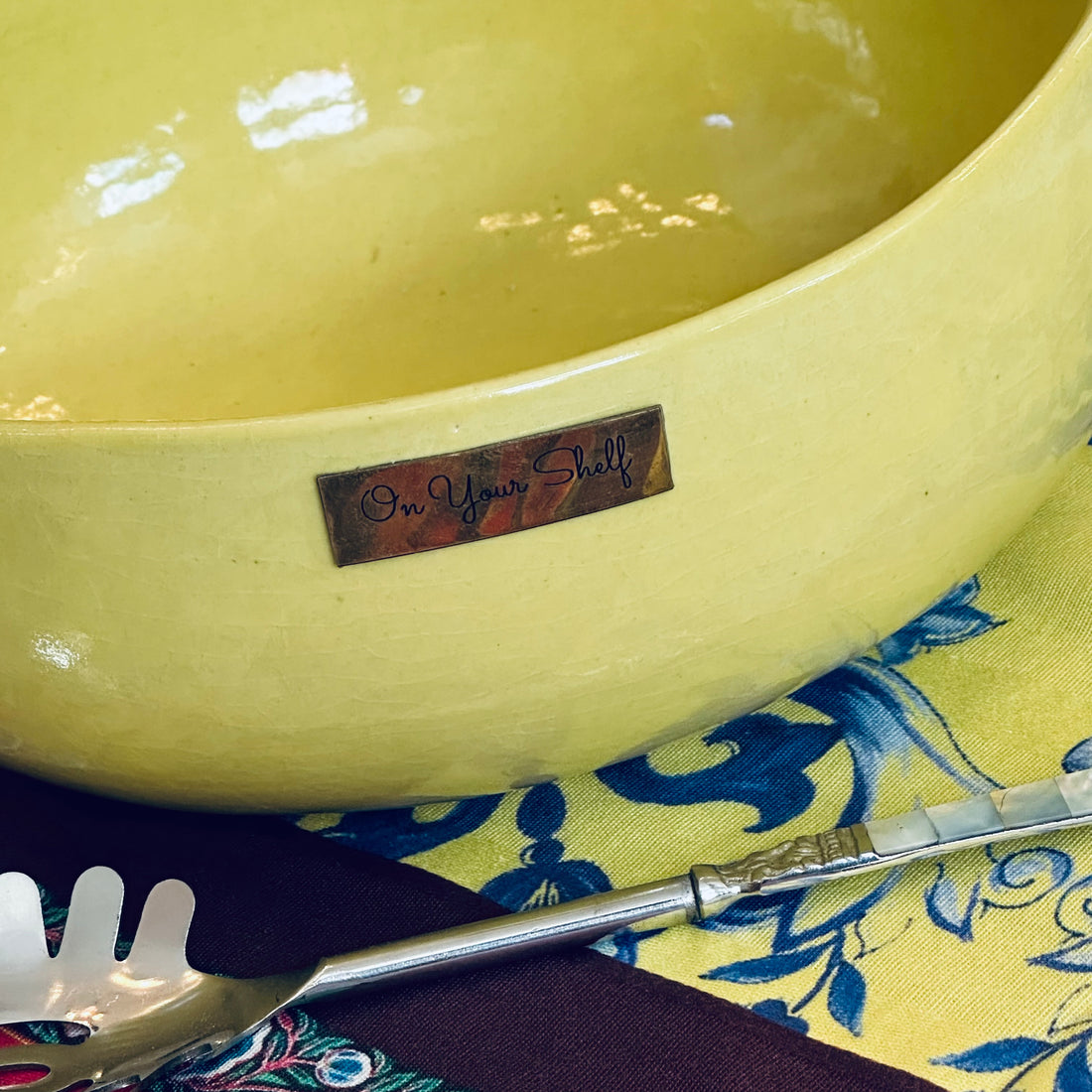 On Your Shelf Lemon Hearth Stoneware Bowl