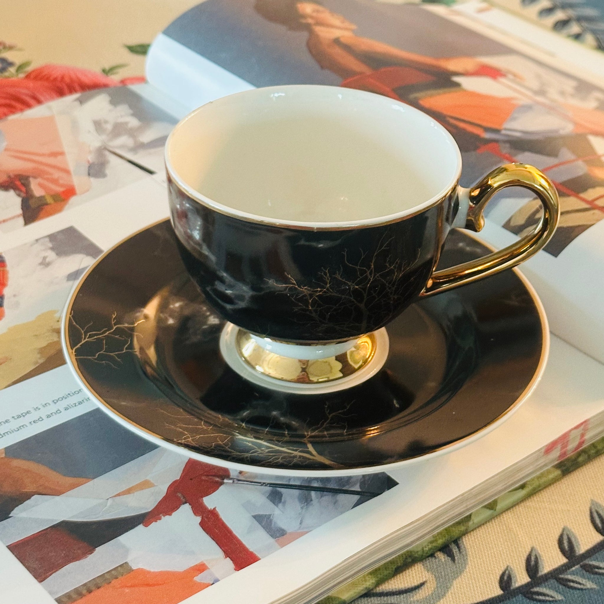 Eclipse Noir (Set Of Six Cups & Saucers)