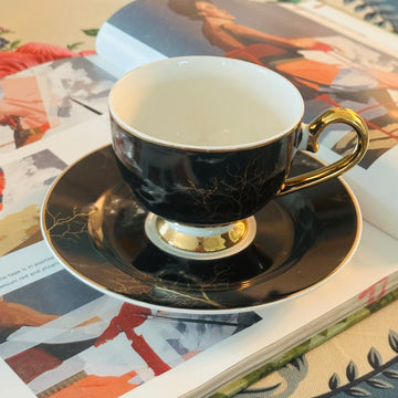 Eclipse Noir (Set Of Six Cups & Saucers)