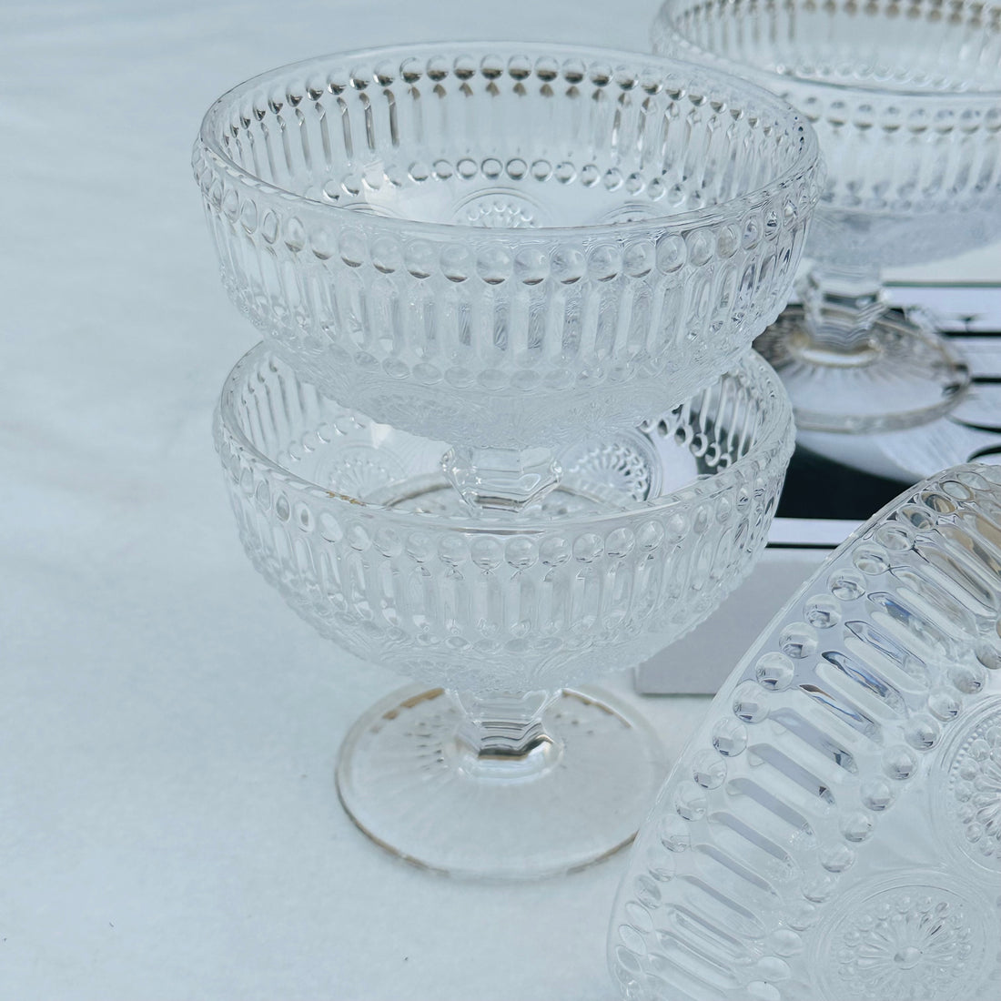 Baroque Dessert Bowls (set of six with stem)