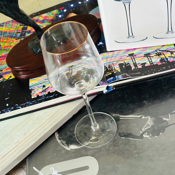 Golden Rim Elegance Goblets (Set of Four)