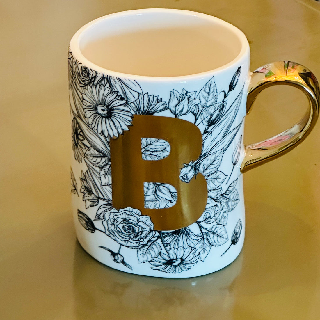 Golden Initials Mugs