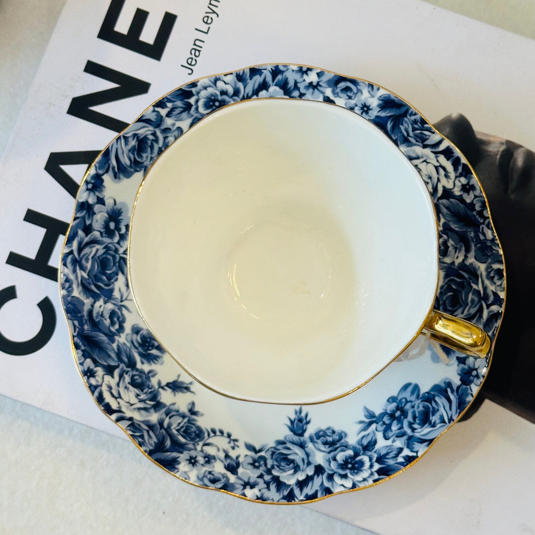 Secret Garden Blue Roses (Set Of Six Cups & Saucers)