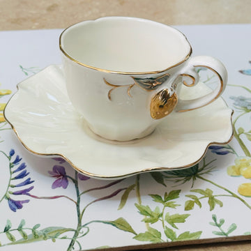 Strawberry Luxe Cups (Set Of Six Cups & Saucers)