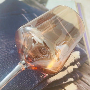 Tinge Grace Orange Goblet (Set Of Four)