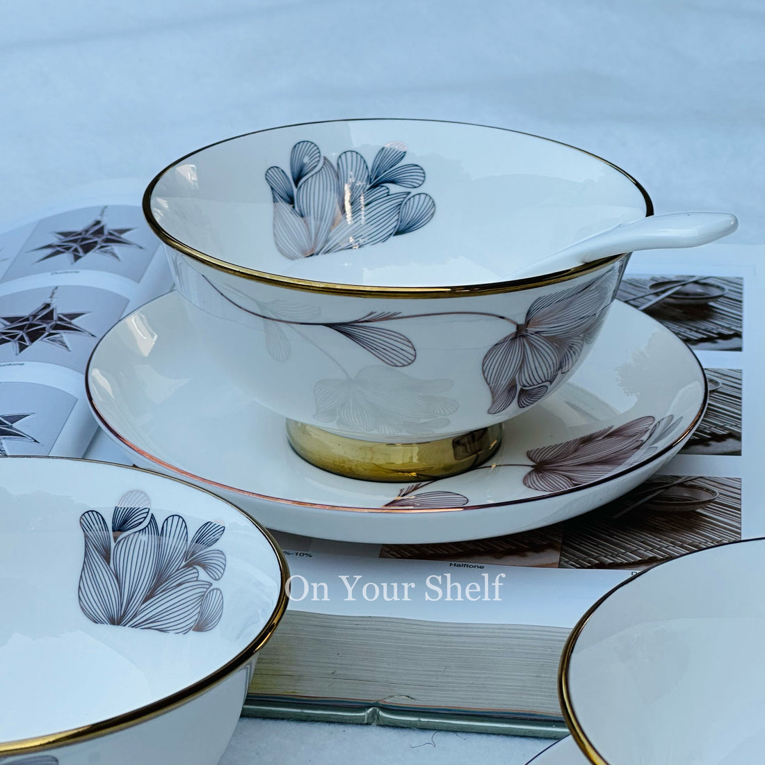 Lilac Floral (20 Piece Soup Set)