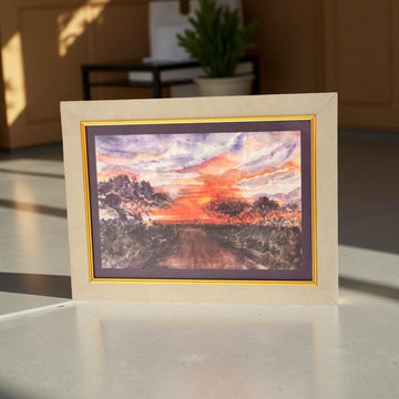 Field of Dusk
Original Watercolor Painting Fine Art Print by Saima Malik