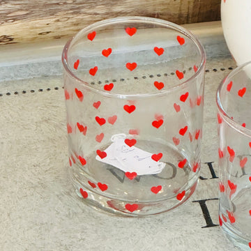 Little Red Heart Glasses (Set Of Six)
