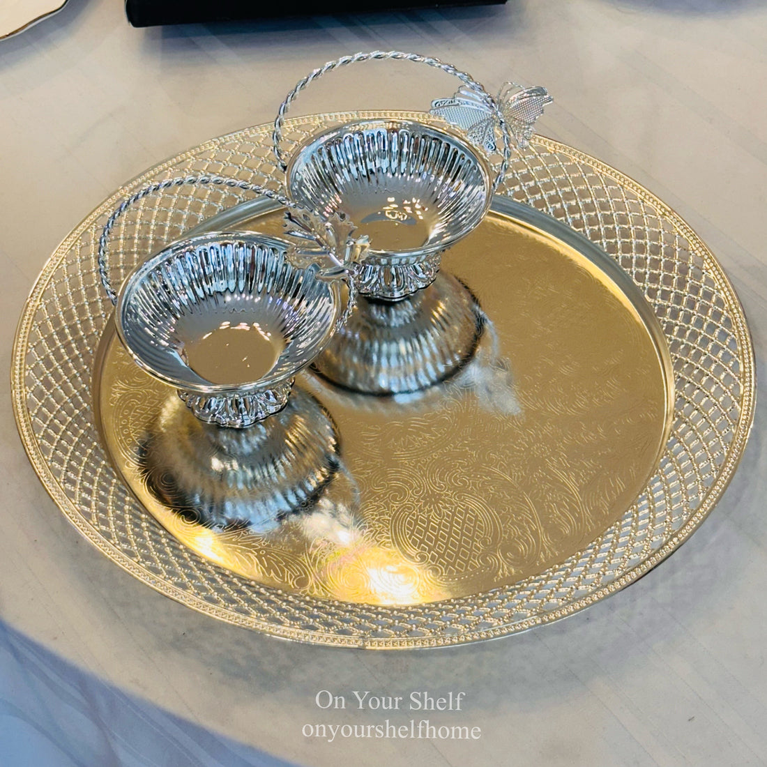 Dainty Silver Leaf Bowl