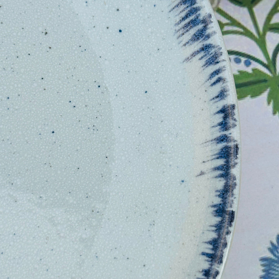 Creme Blue Quater Plate 8 inches (set of six)