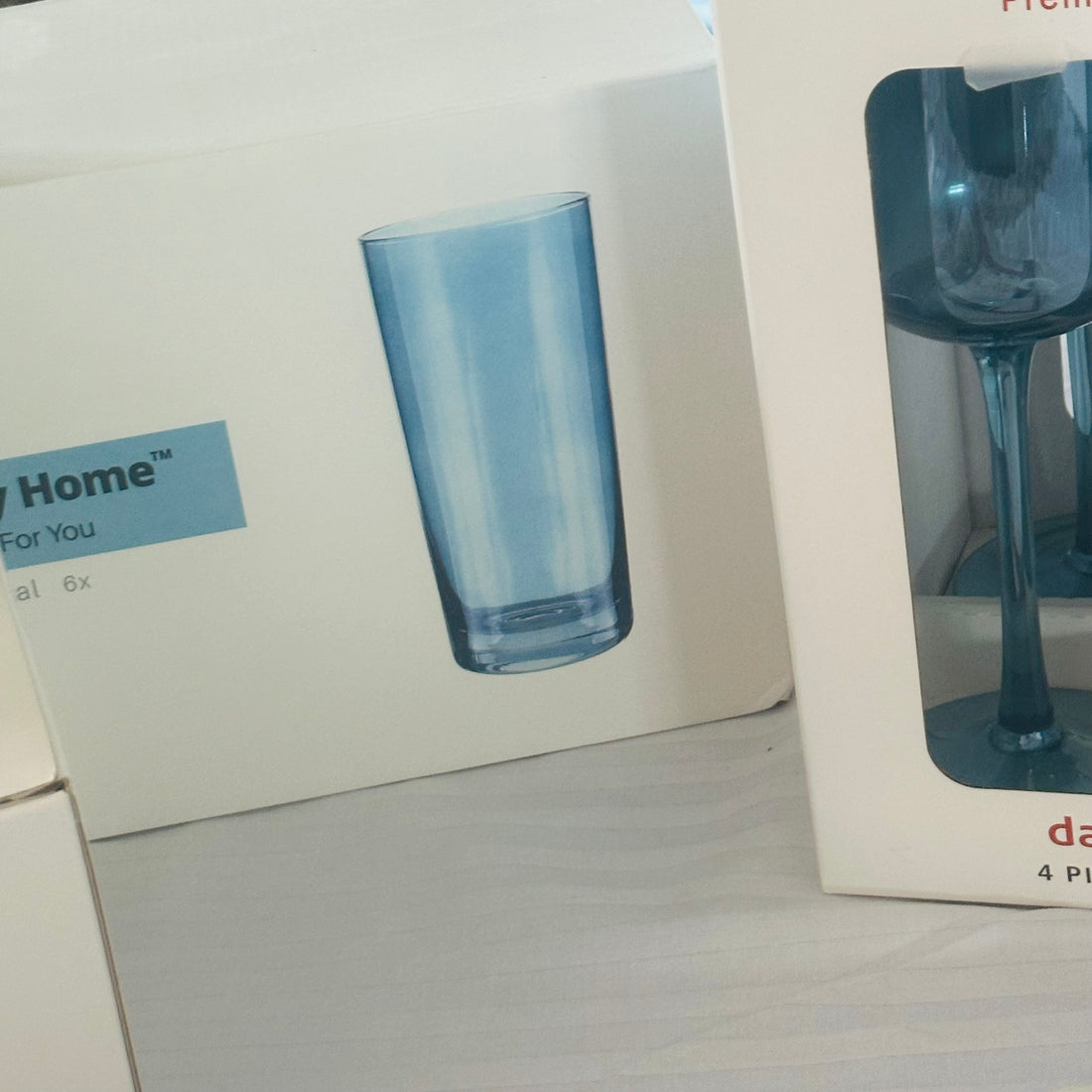 Grace Blue Full Glass (Set Of Six)