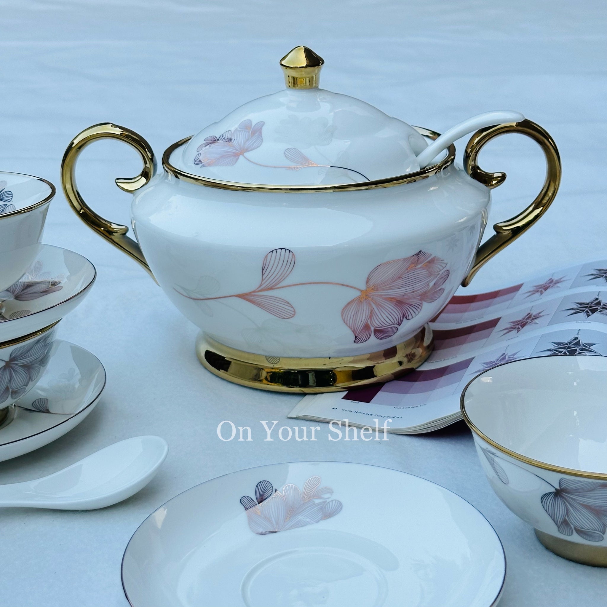 Lilac Floral (20 Piece Soup Set)