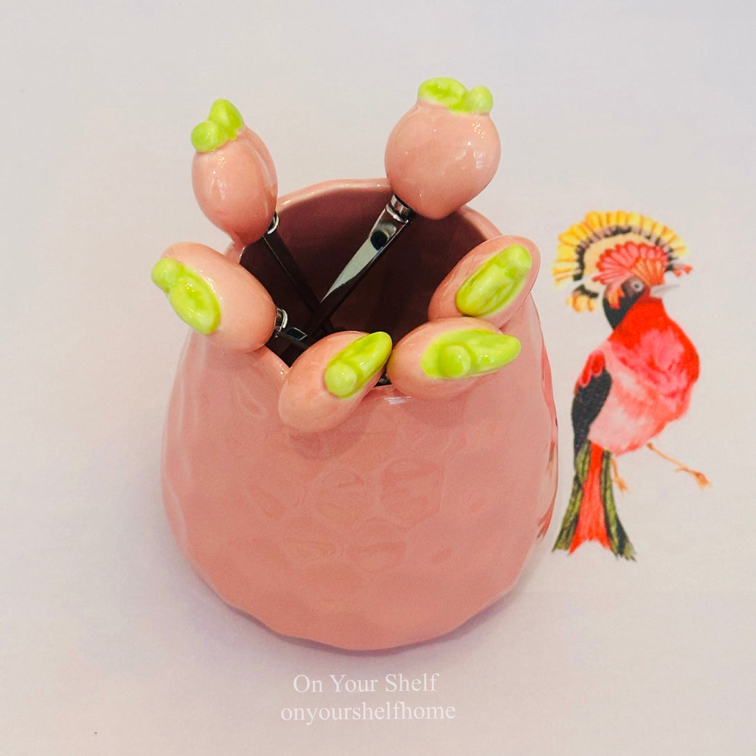 Blush Peach Dessert Spoon & Fork Set 🍑