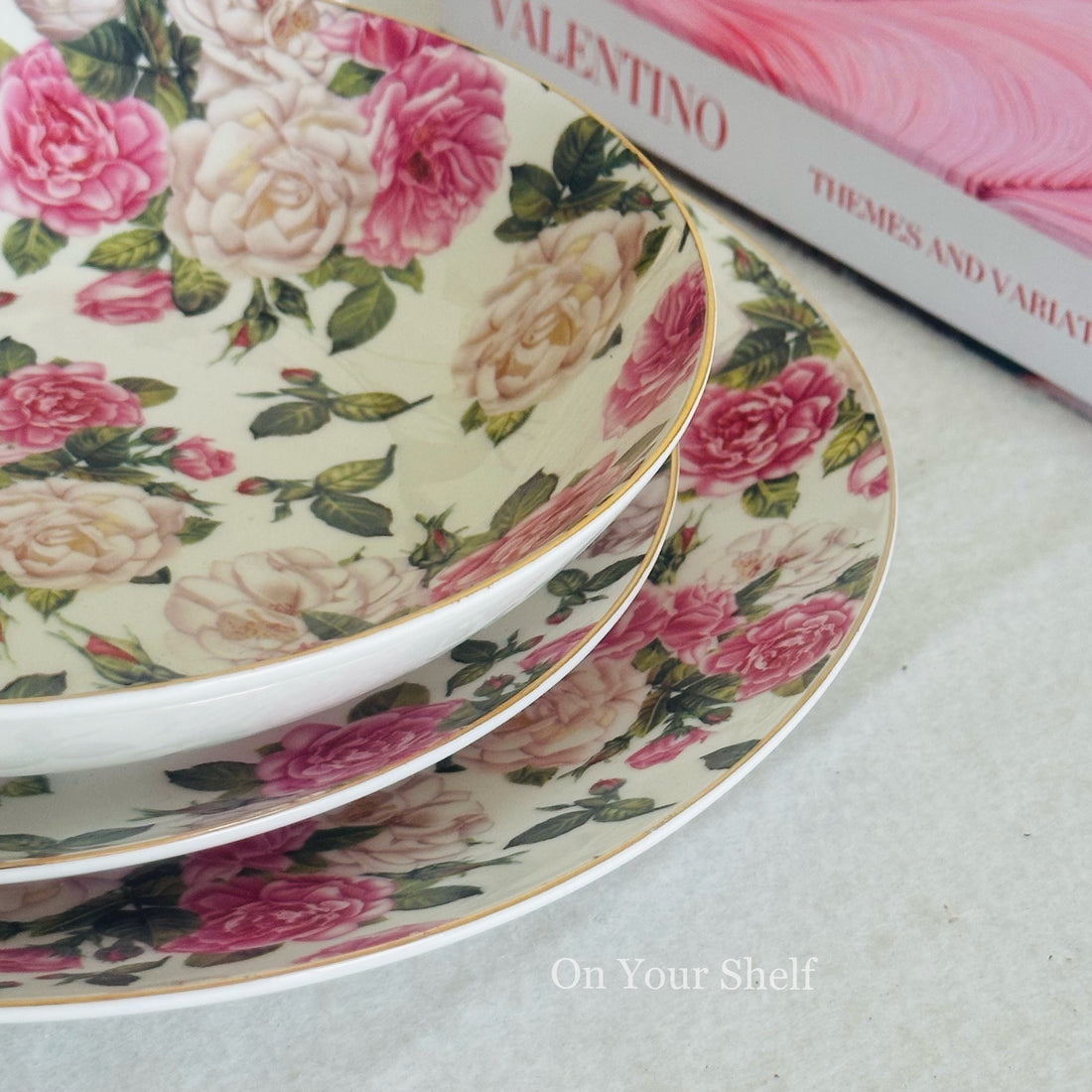 Victorian Rose Charm Plate Set & Mugs